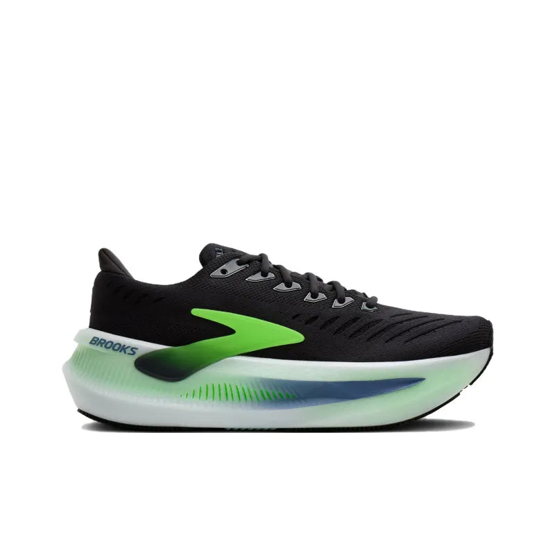 Brooks Style Glycerin Max 2 Running Shoes | Lightweight | Anti-Slip Sneakers (Black & Green)